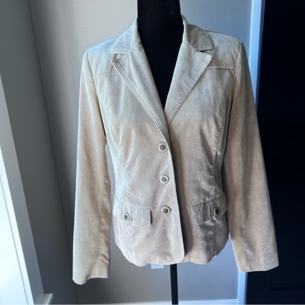 💚Vintage Dress Barn tan blazer jacket size small